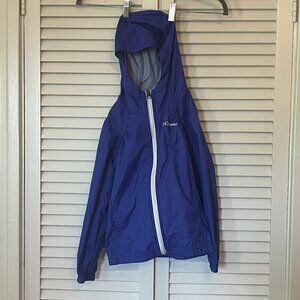 Columbia girls' lightweight hooded jacket blue cute XS 6